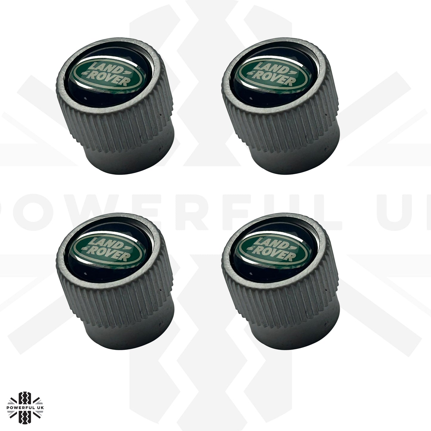 "Land Rover" Dust Valve Caps (4pc) for Land Rover Discovery 3 & 4 - Genuine