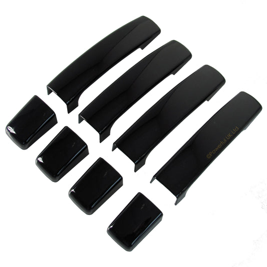Door Handle Covers for Land Rover Discovery 3 fitted with 1 pc Handles  - Gloss Black