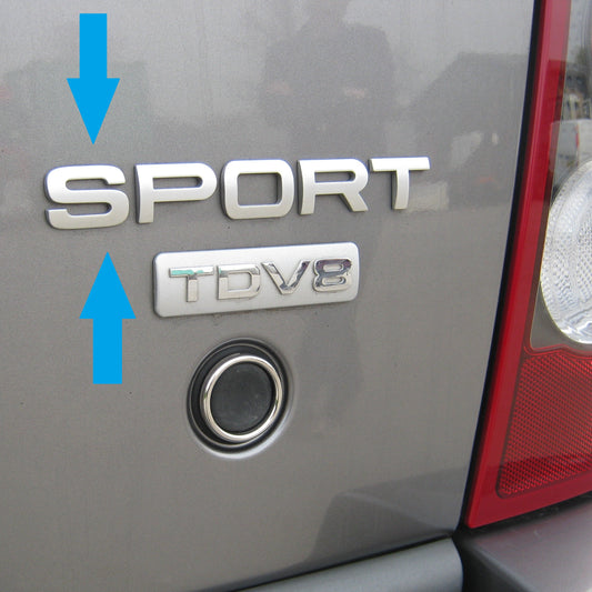 Silver Tailgate Lettering - SPORT - for Range Rover Sport