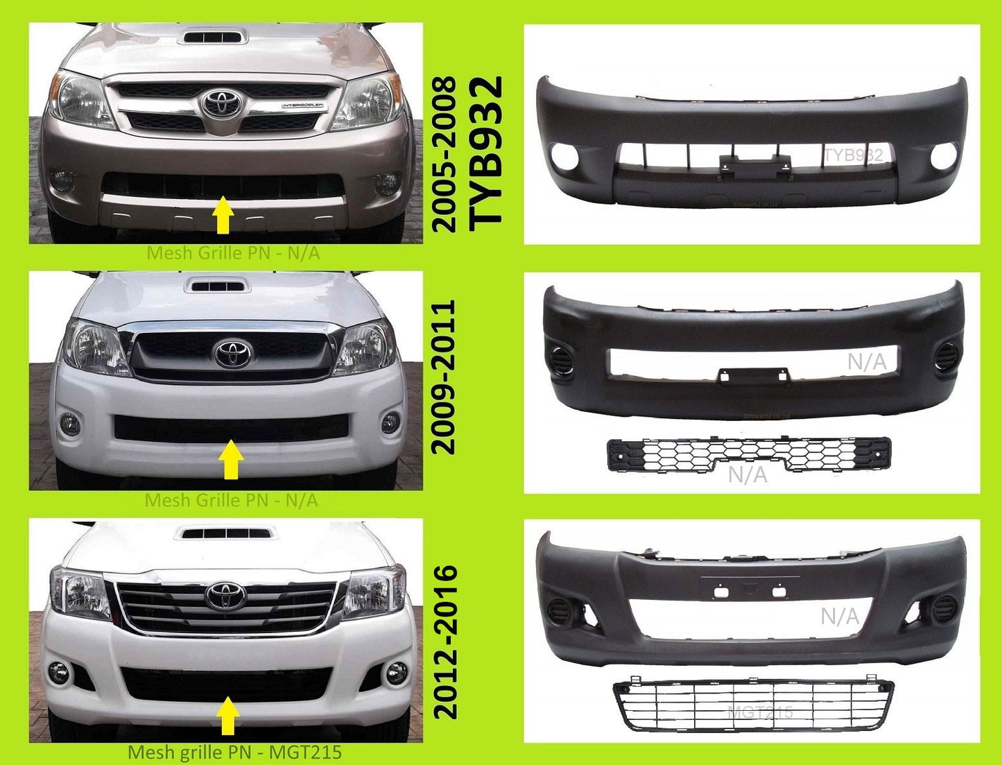 Front Bumper for Toyota Hilux Mk6 (2005-2008)