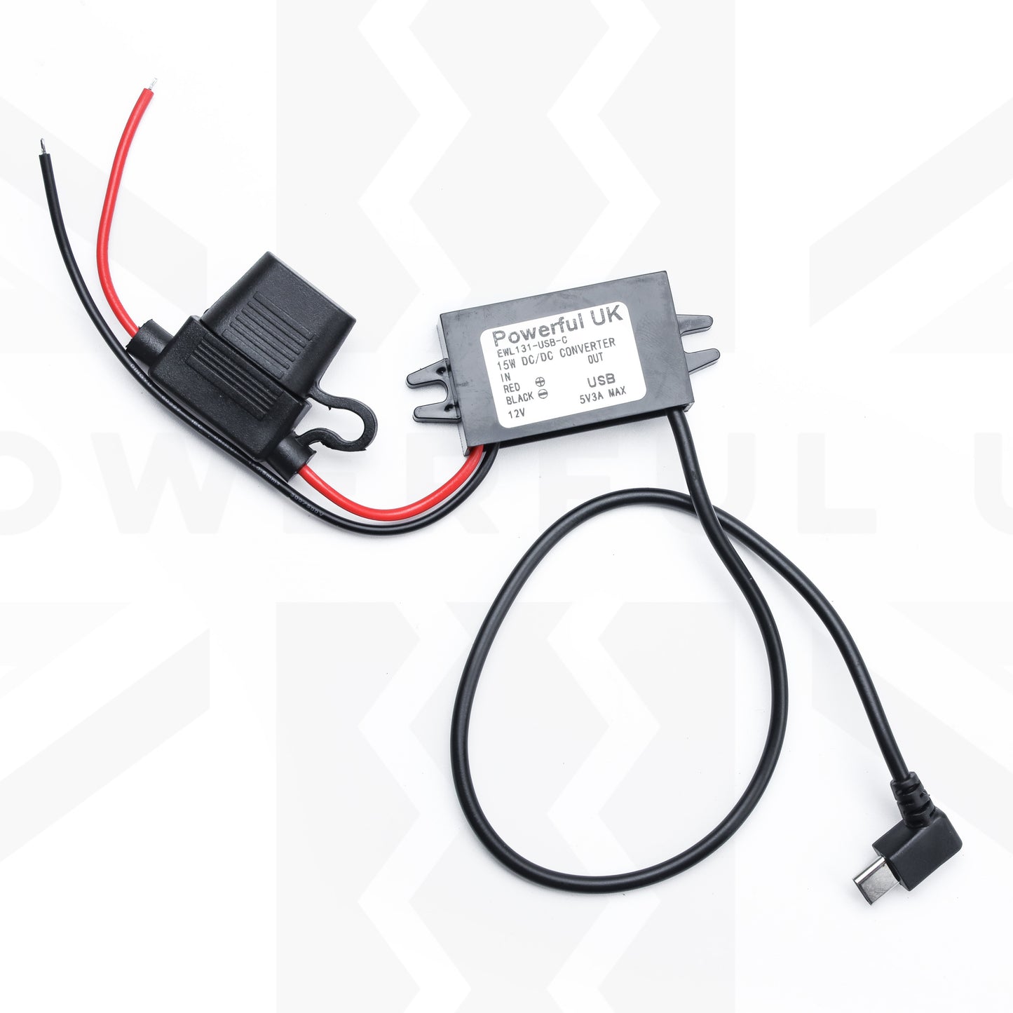 12v to 5v (3A) USB-C Plug Adapter Kit