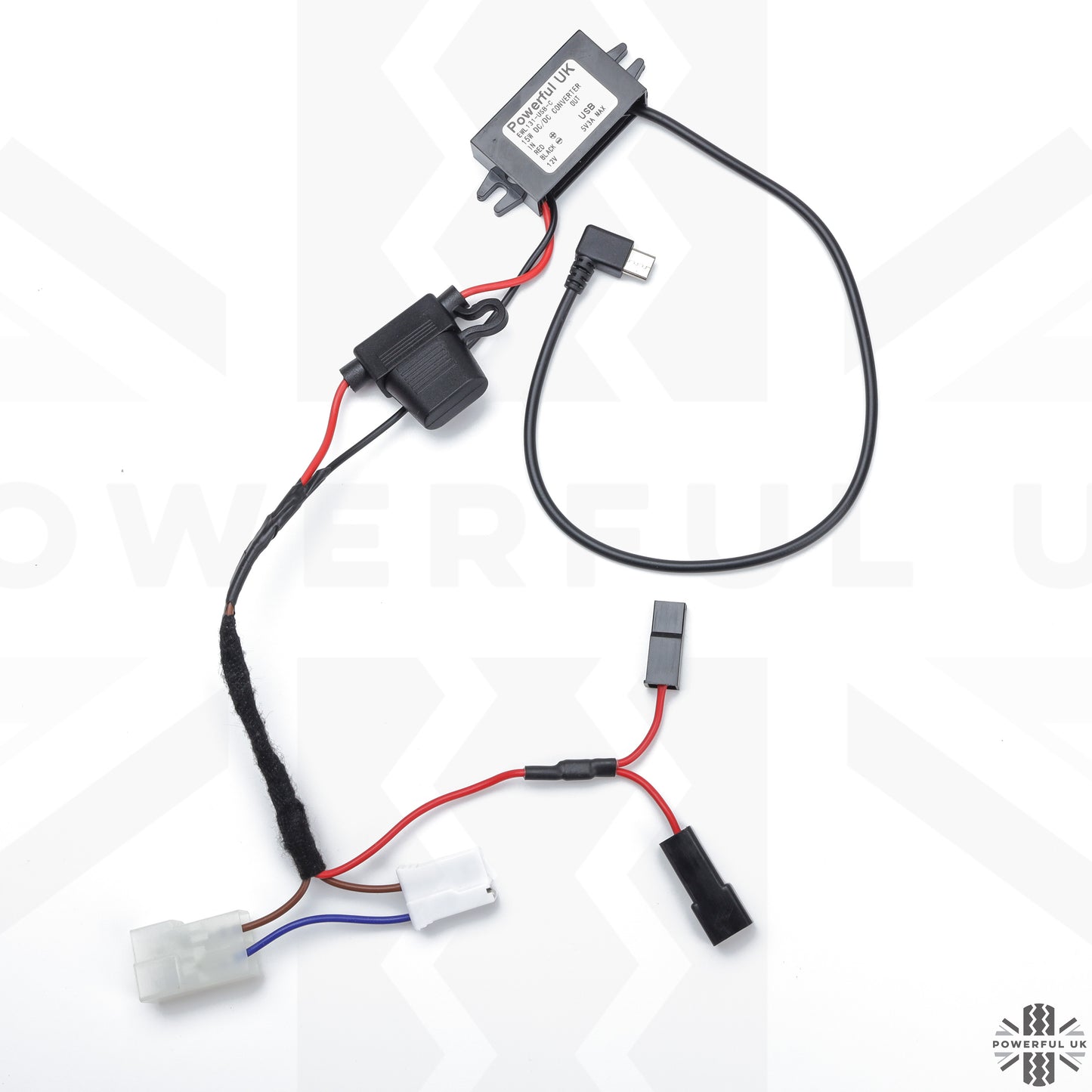 Overhead Console 'Dashcam' Wiring Kit - Tap-in Loom + USB-C Adapter for Freelander 2 (2007-2012)