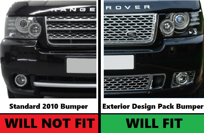 Tow Eye Cover Panel/Grille for Range Rover L322 Exterior Design Pack Front Bumper - Aftermarket