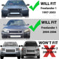 Bonnet Decals - Side Panels Only for Land Rover Freelander 1