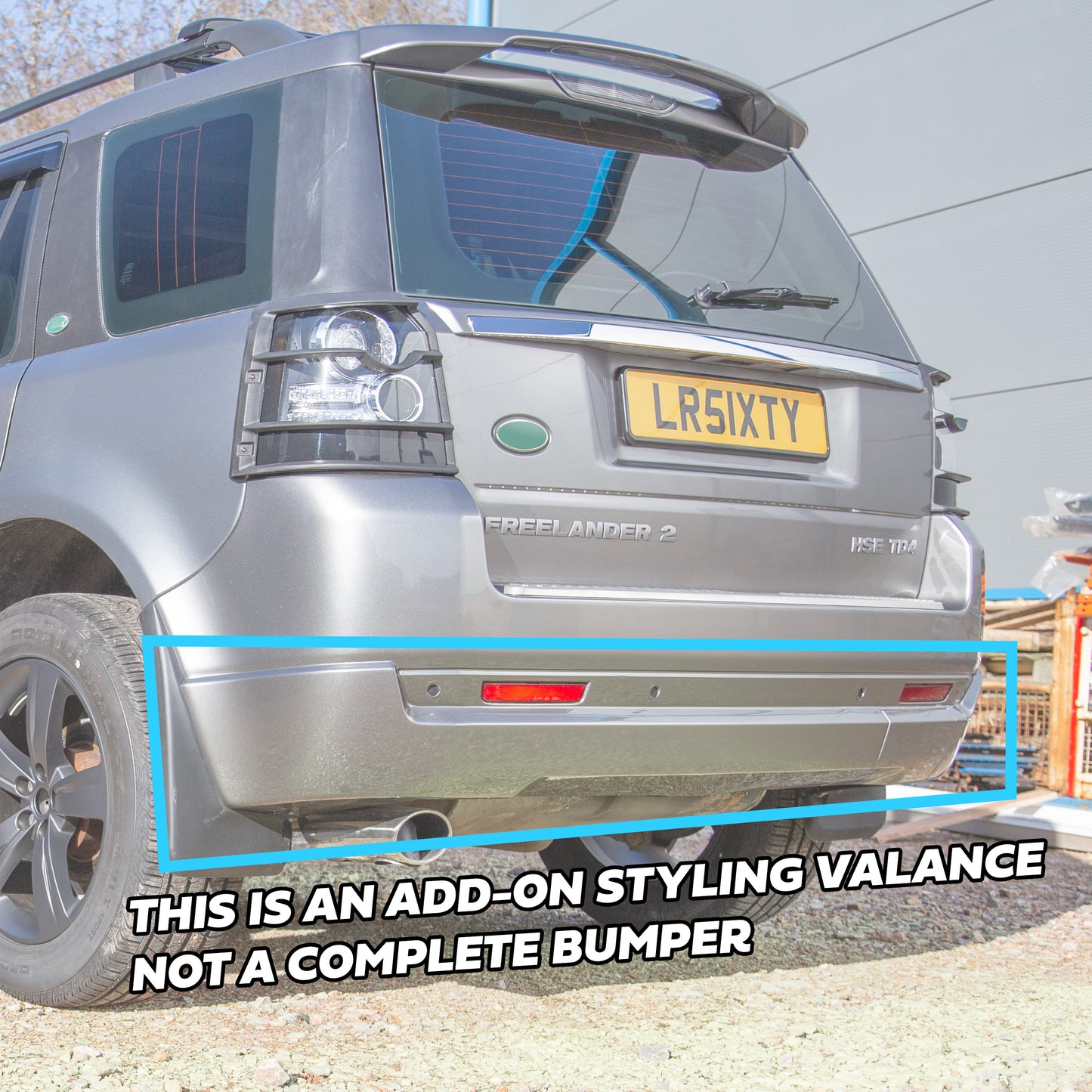Dynamic Rear Bumper Valance for Land Rover Freelander 2 - Unpainted