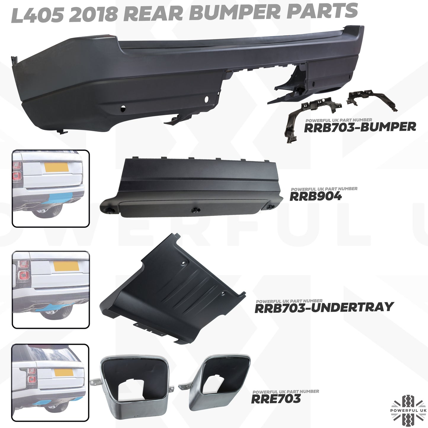 Standard Rear Bumper for Range Rover L405 2018+