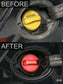 Alloy Fuel Filler Cap Cover for Jaguar - Diesel - Red