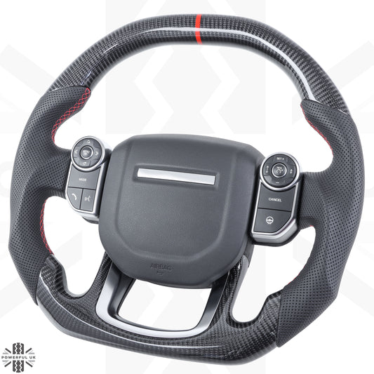 Steering Wheel - Carbon - Sport Grip - Red Stitch - Non Heated for Range Rover Velar