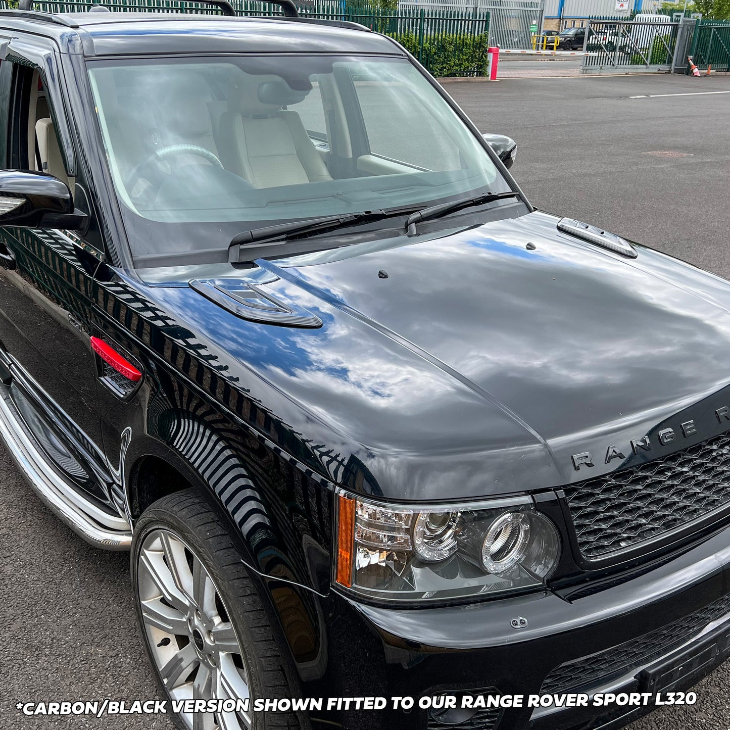 Bonnet Vents for Range Rover Sport L320 - Black & Silver