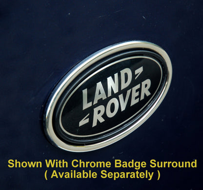 Genuine Rear Tailgate Badge - Black & Silver - for Range Rover Classic