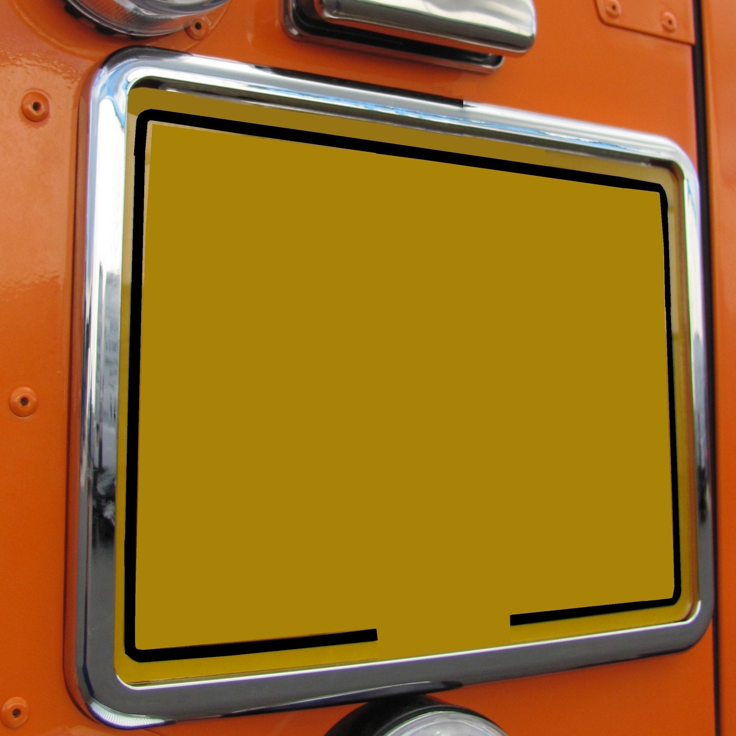 Square Rear Number Plate Surround - Chromed Finish