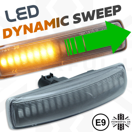 LED Dynamic Sweep Side Repeaters for Range Rover Sport L320 (Pair) - Clear