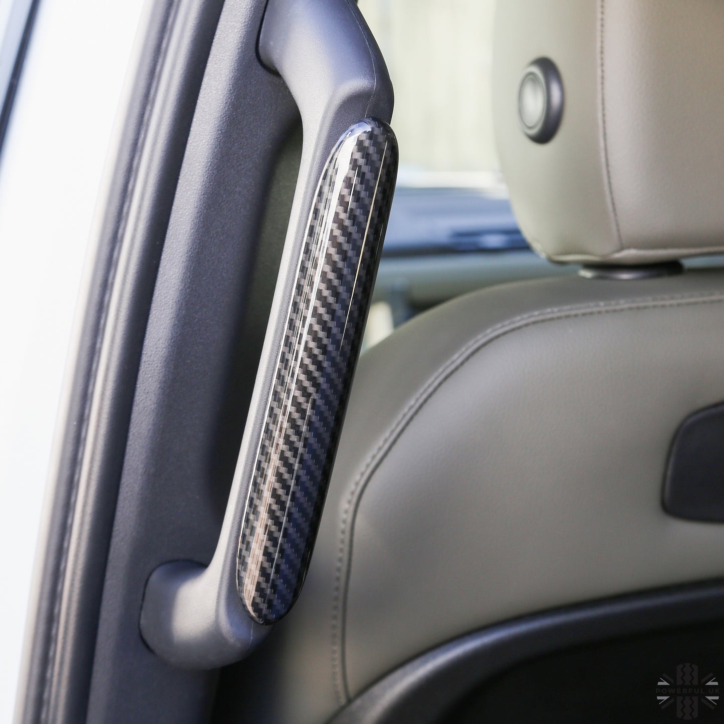 Rear Grab Handle Covers - Carbon Fibre - for Land Rover Defender L663