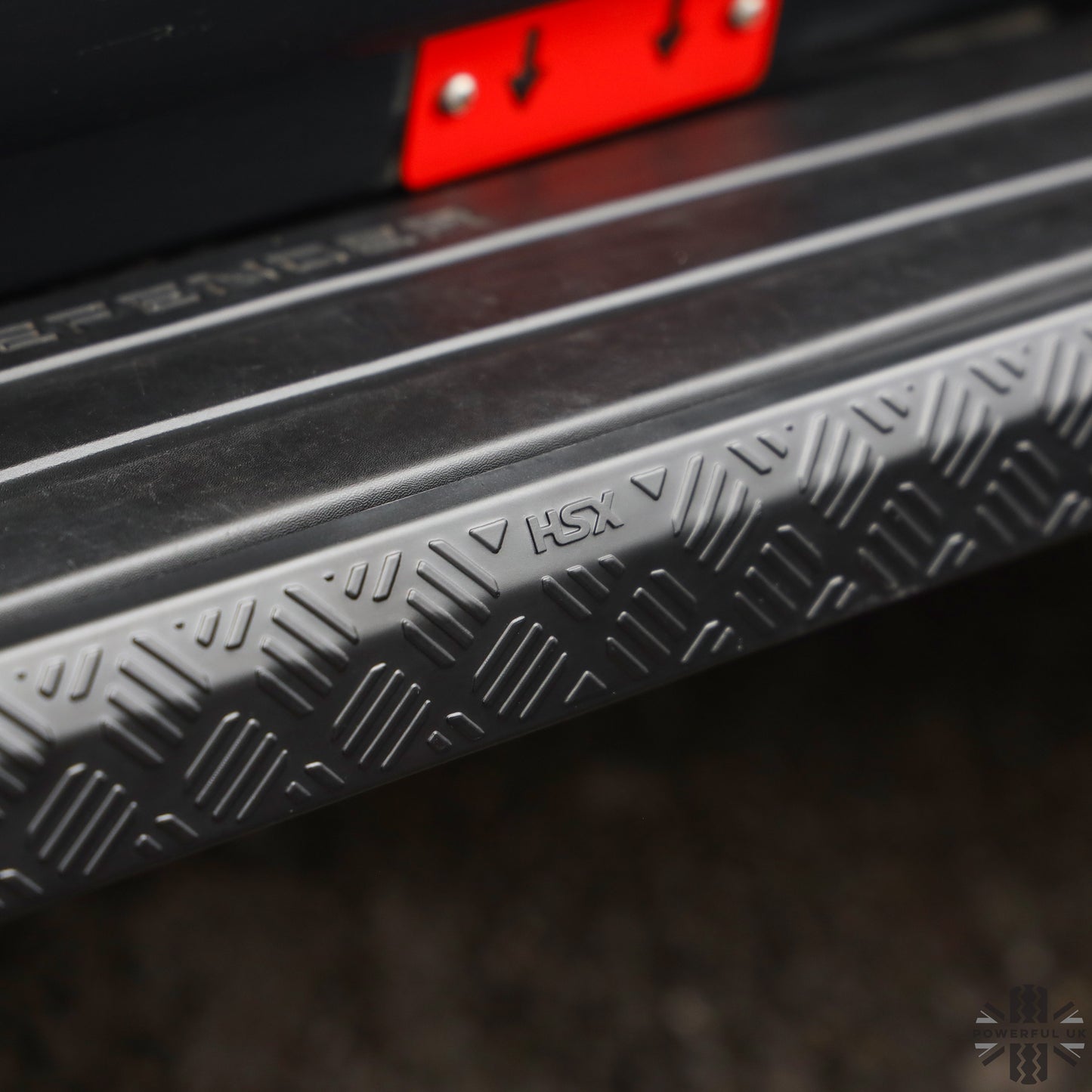 4x Chequer Plate Side Step Covers for Land Rover Defender L663 (110&130) - Satin Black