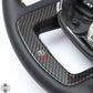 Range Rover Sport L494 SVR Steering Wheel - Heated - Carbon Insert - Sport Grip - Vintage Tan Perf Leather