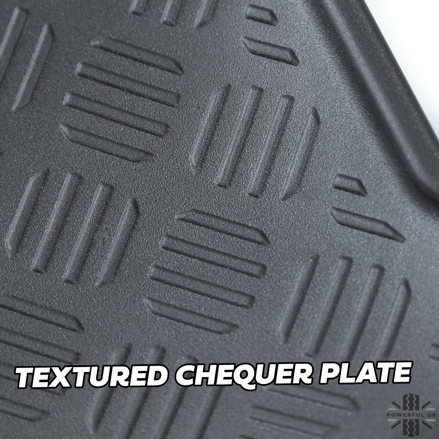 Chequer Plate Door + Tailgate Scuff Plate Kit (3pc) for Land Rover Defender L663 90 (2 door)