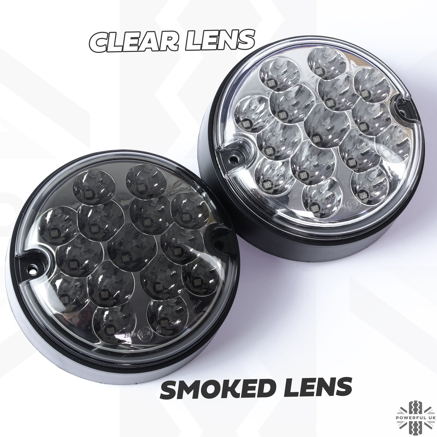 95mm 10pc NAS LED Light Kit for Land Rover Classic Defender - Smoked Lens