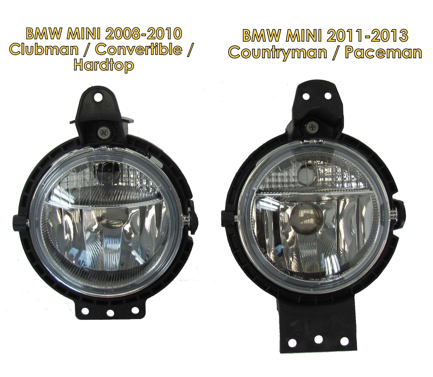 Front Bumper Fog+Side Light for BMW MINI R55,R56,R57,R58,R59 - Without bulbs - LH
