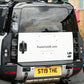 Spare Wheel Delete Kit for Land Rover Defender L663 (Aluminium Panel/Exposed Bolts) - Fuji White