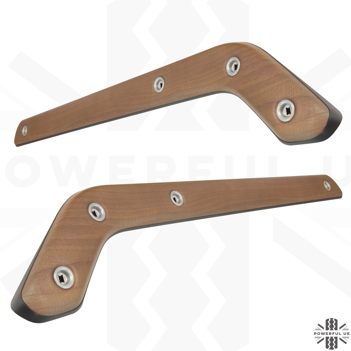 Interior Centre Console Finishers PAIR (Genuine) in Walnut for Defender L663