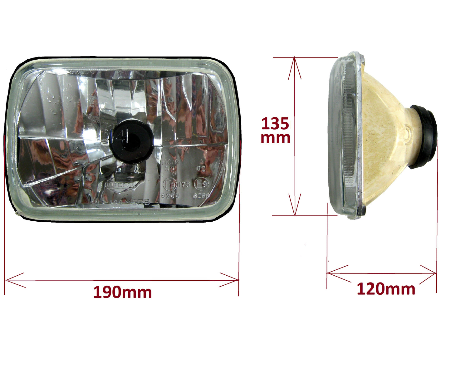 Crystal Halogen Headlight Kit (Pair) with E Mark - RHD