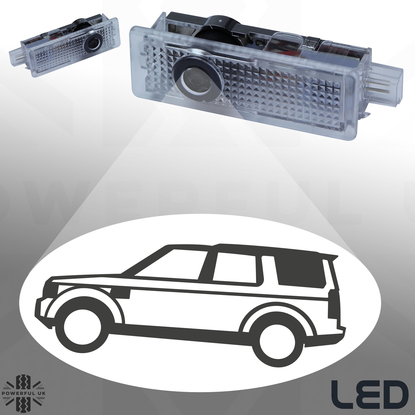 LED puddle Logo Lamp for Land Rover Discovery 3 & 4