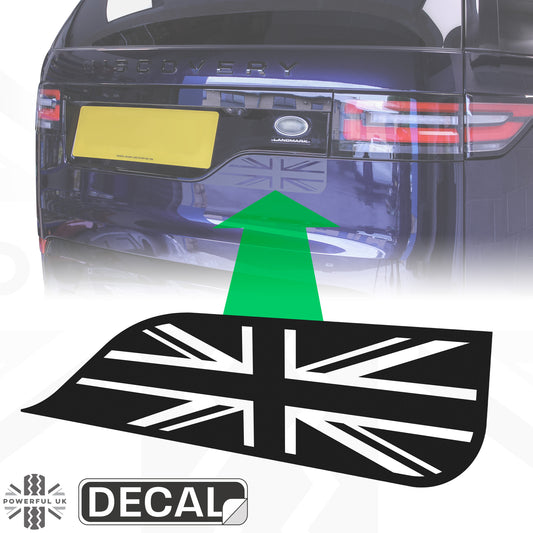 Tailgate Decal - Union Jack - Matt Black for Land Rover Discovery 5