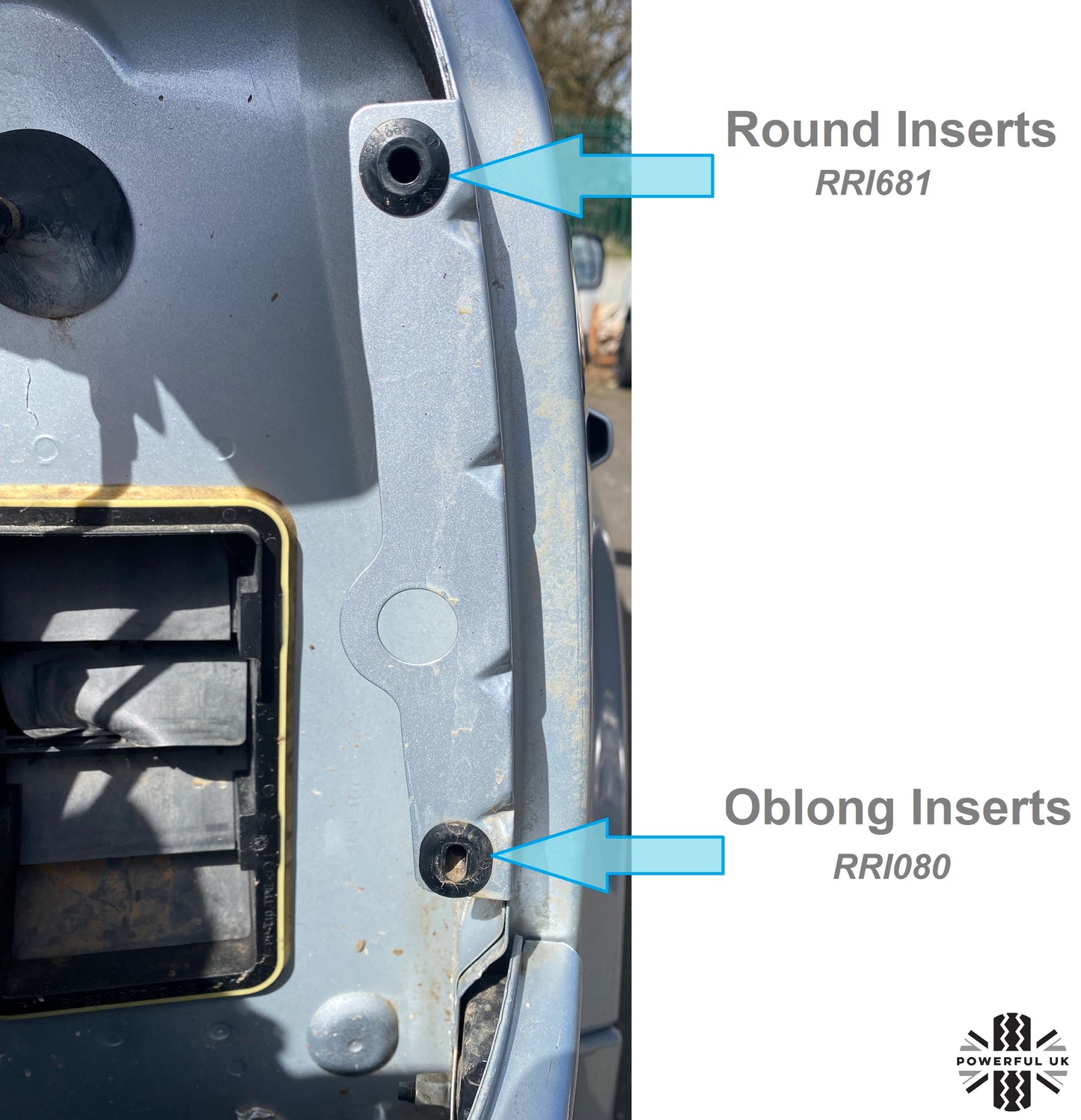 Docking Insert Mounts for Range Rover Sport L494 Rear Lights - Pair (Top)