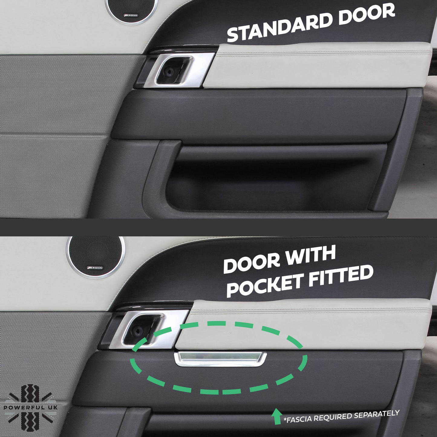 Flip-Down Front Door Pocket Upgrade Kit (Left & Right) for Range Rover L494