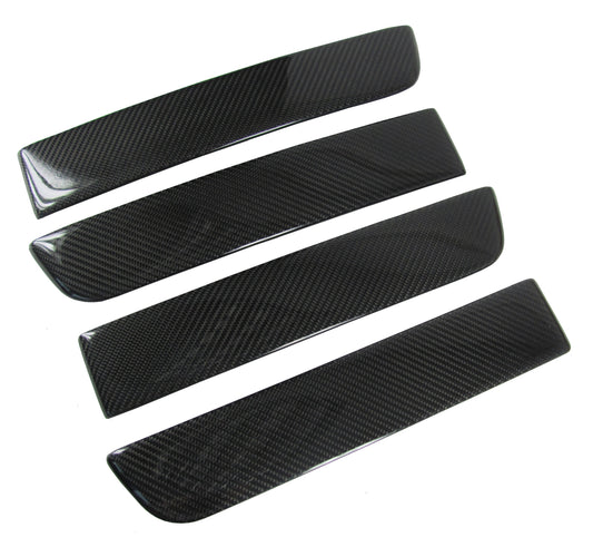 Door Card Inserts (4pc) for Range Rover L322 2006-12 - Black Carbon