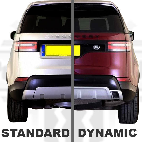Rear bumper Twin Exhaust trims in Silver for Land Rover Discovery 5 (2017-20) HSE dynamic