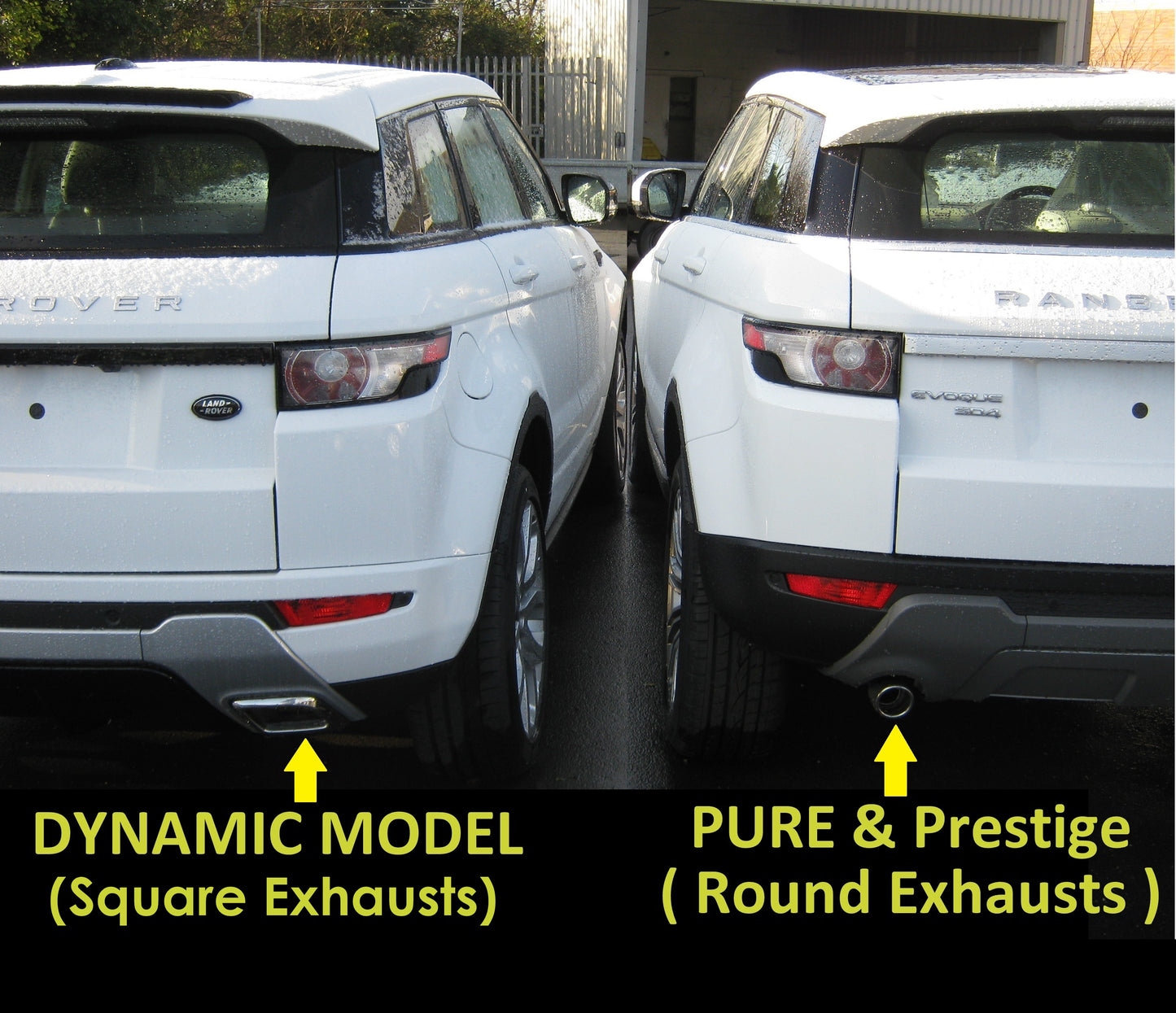 Front & Rear Mudflap Kit for Range Rover Evoque L538 Pure/Prestige