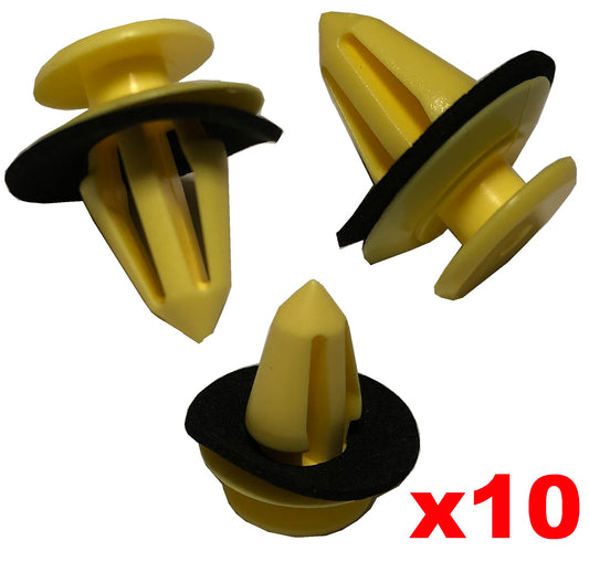 Windscreen A Pillar Yellow Clips x 10 for Land Rover Discovery 3 & 4
