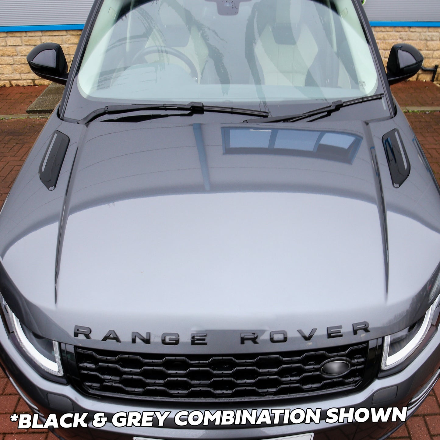 Dummy Bonnet Vents 'Black & Silver' for Range Rover Velar