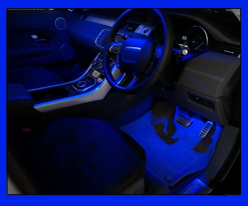 Blue LED Foot Well Light bulb upgrade Range Rover Evoque L538