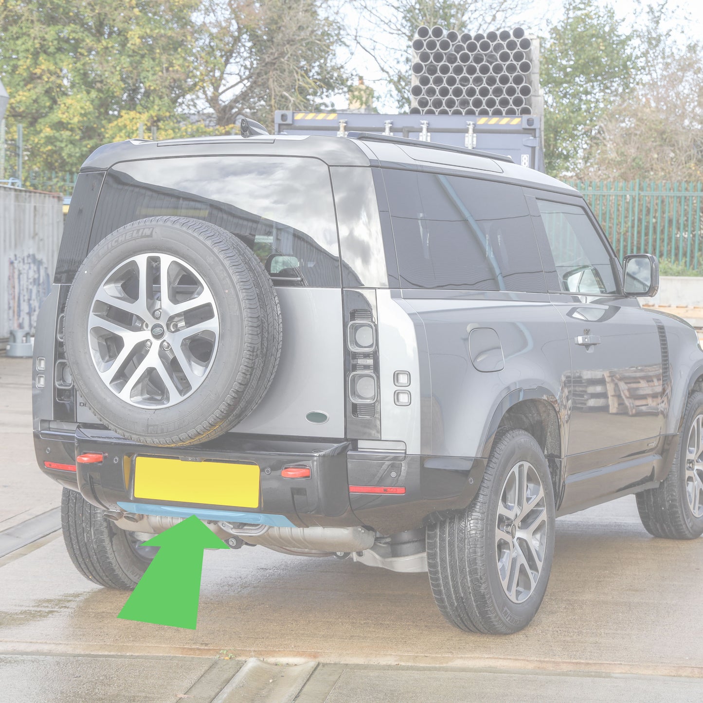 Genuine Rear Bumper Centre Panel for Land Rover Defender L663 - with Towbar cutout