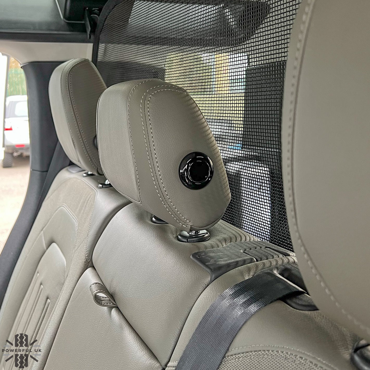Rear Seat Headrest Button Covers for Land Rover Defender L663 - Gloss Black