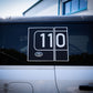 Side Panel Decal Kit - '110' - Matte Black for Land Rover Defender L663