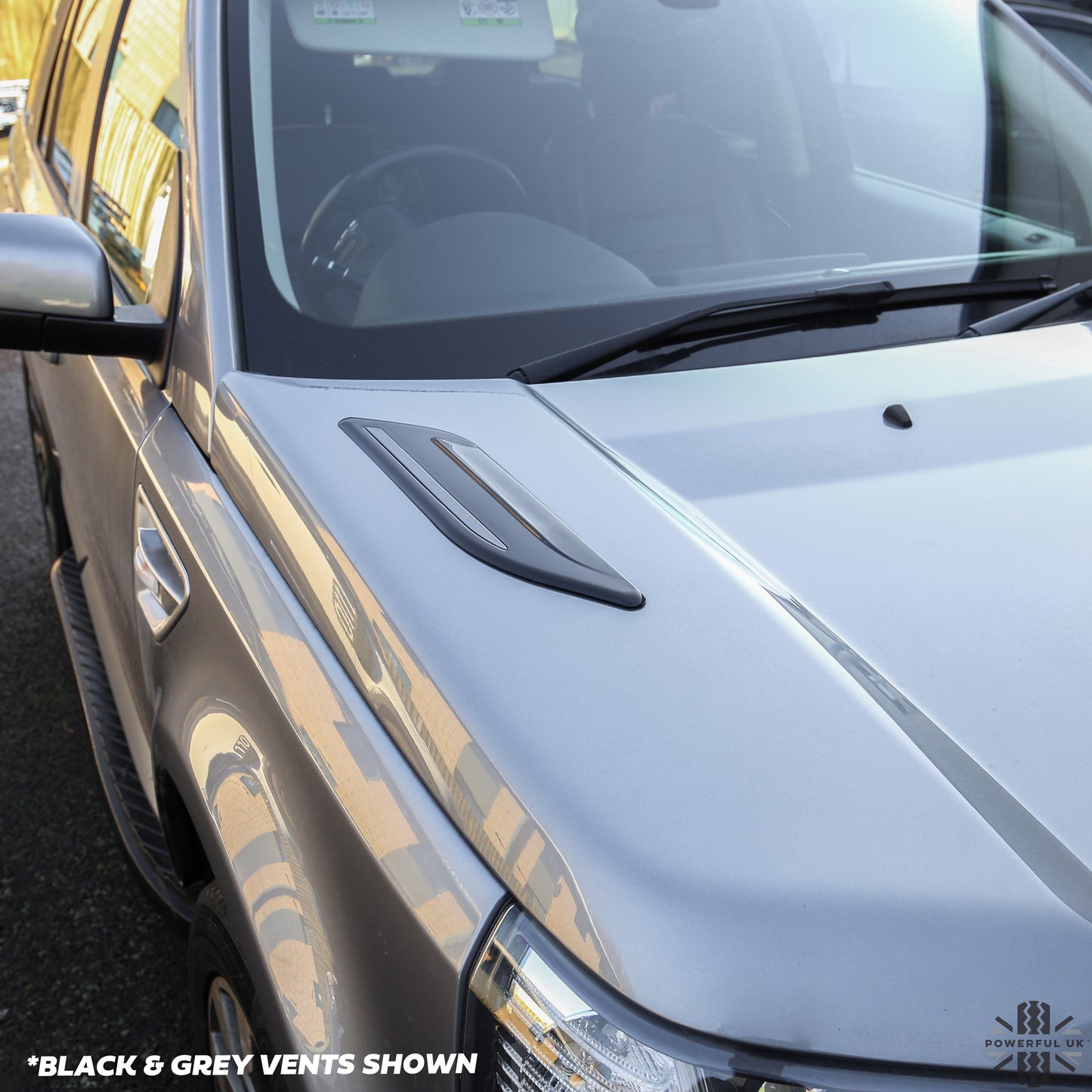 Dummy Bonnet Vents (Type 2) - 'Black & Grey' for Land Rover Freelander 2
