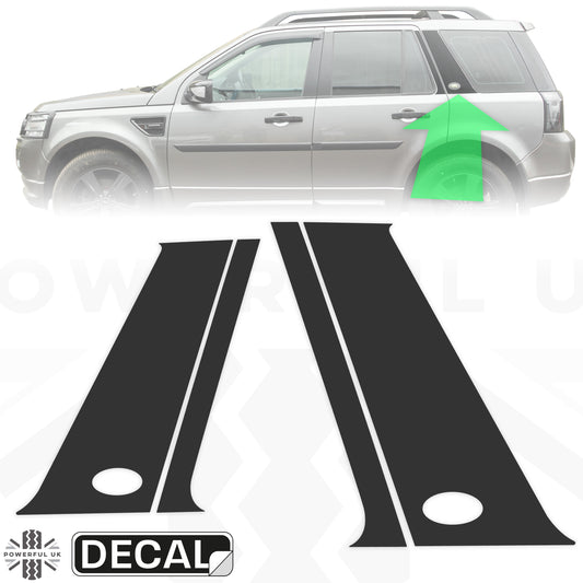C-Pillar Decals - Black for Land Rover Freelander 2
