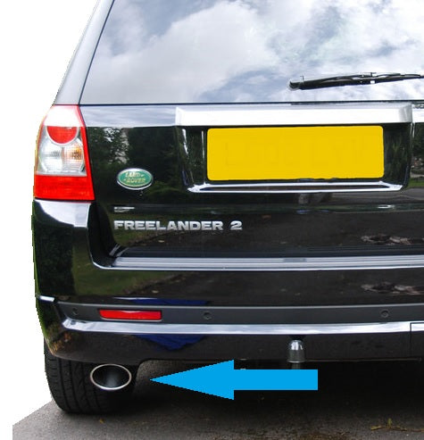 Exhaust tailpipe HST Style trim Stainless for Land Rover Freelander 2 DIESEL