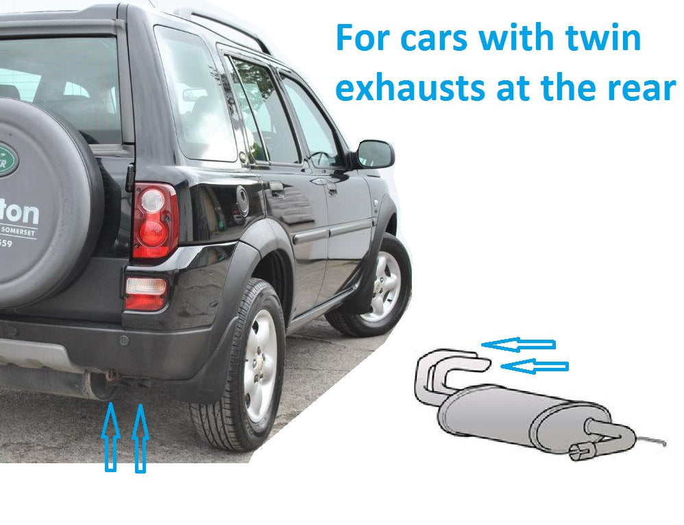Chrome Twin Exhaust Tip - Petrol  - for Land Rover Freelander 1 V6