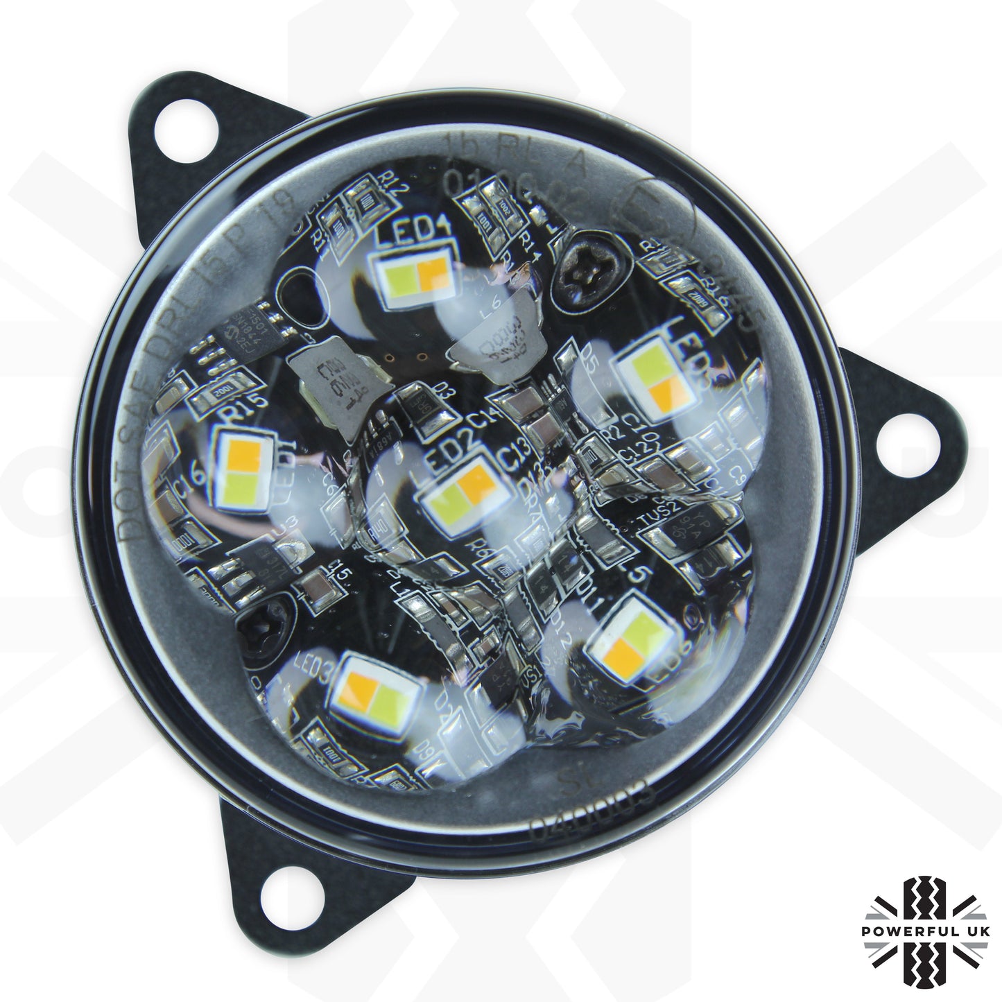 LED Round '3in1' Front Lights 60mm - Pair