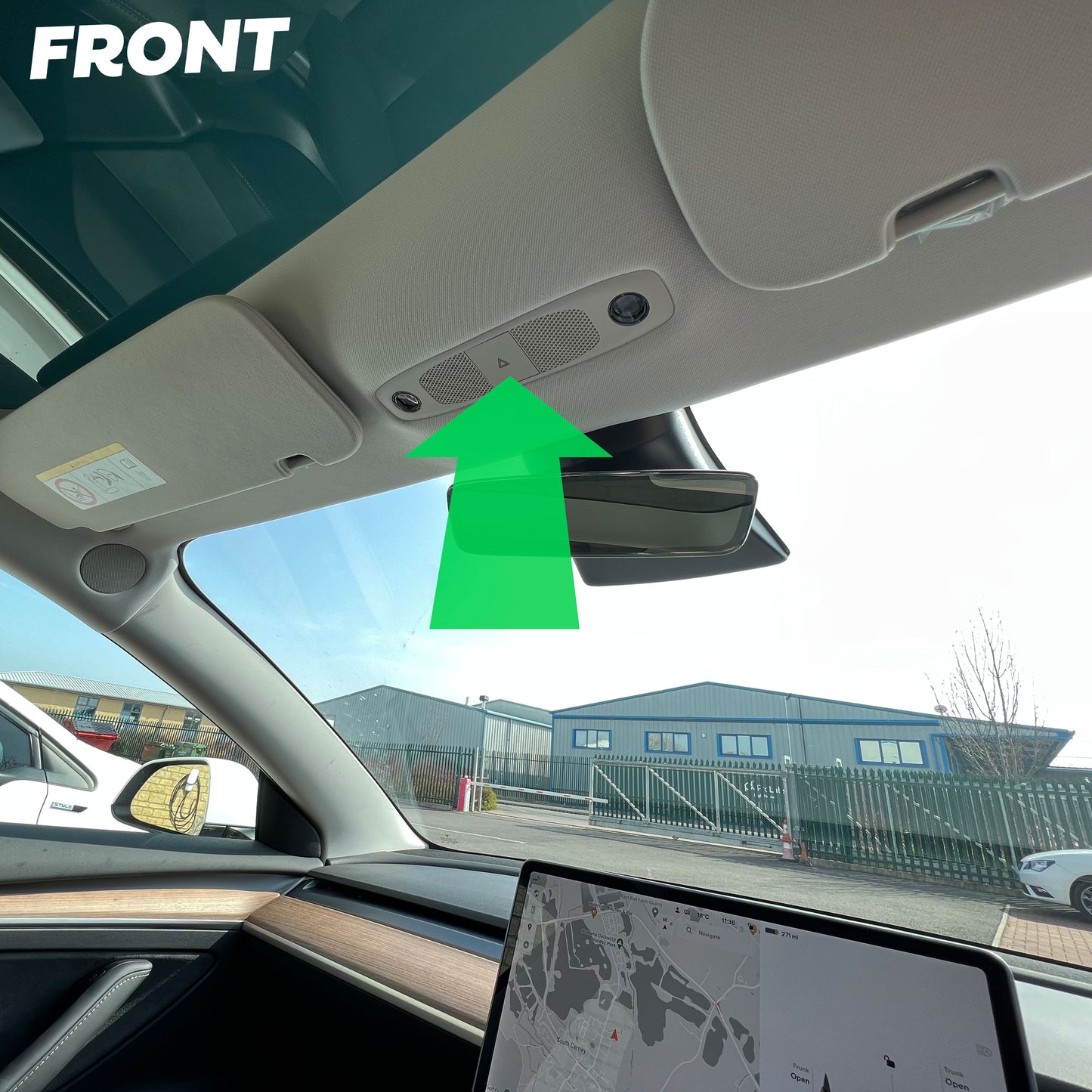 2x Roof Light Covers in Carbon Fibre for Tesla Model 3