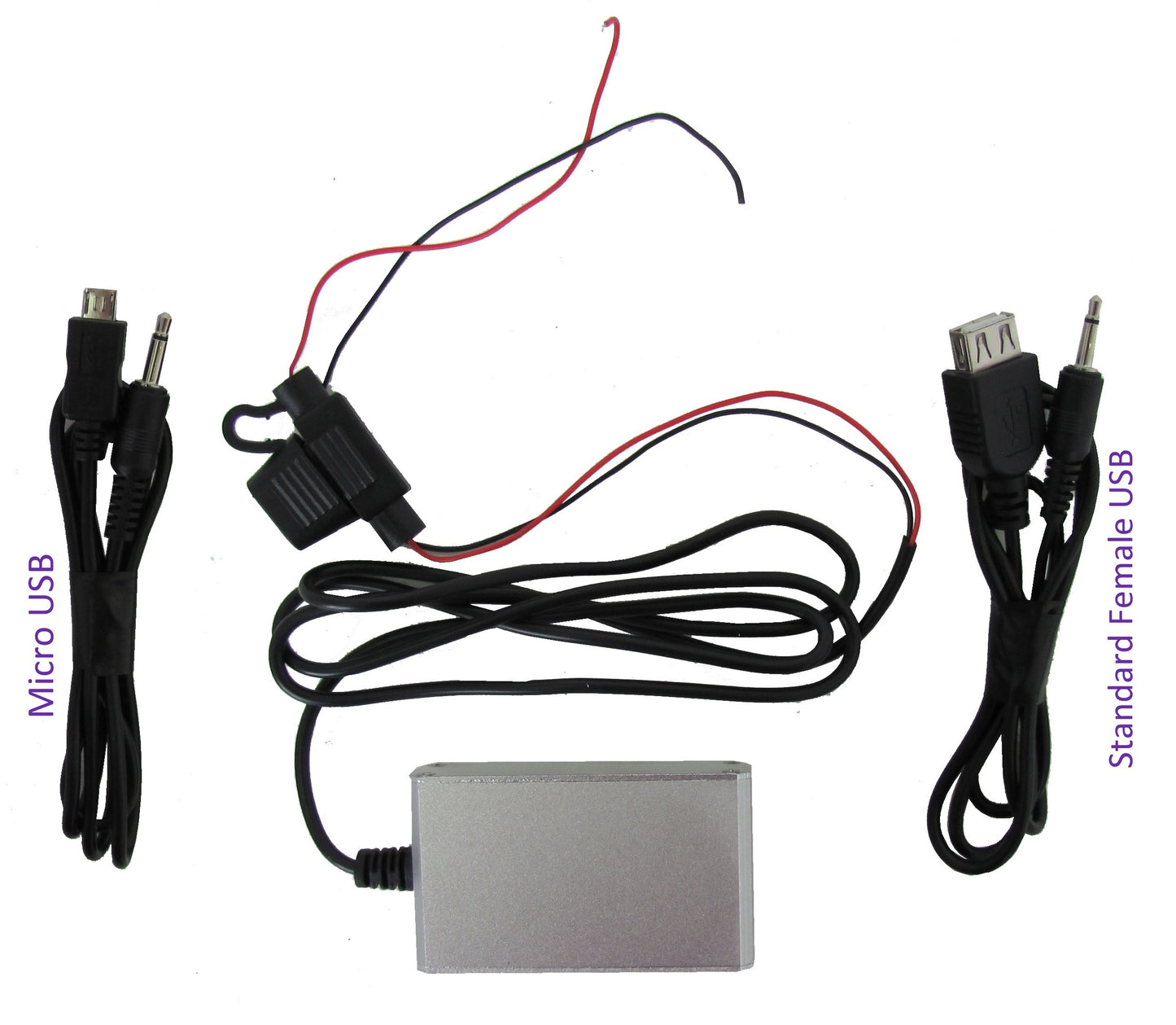 Remote USB Charging Kit for Land Rover Defender with USB & Micro USB Leads