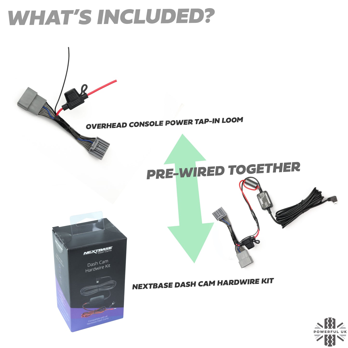 Dash Cam Overhead Console Wiring Kit - Nextbase Hardwire Kit For Range Rover Velar