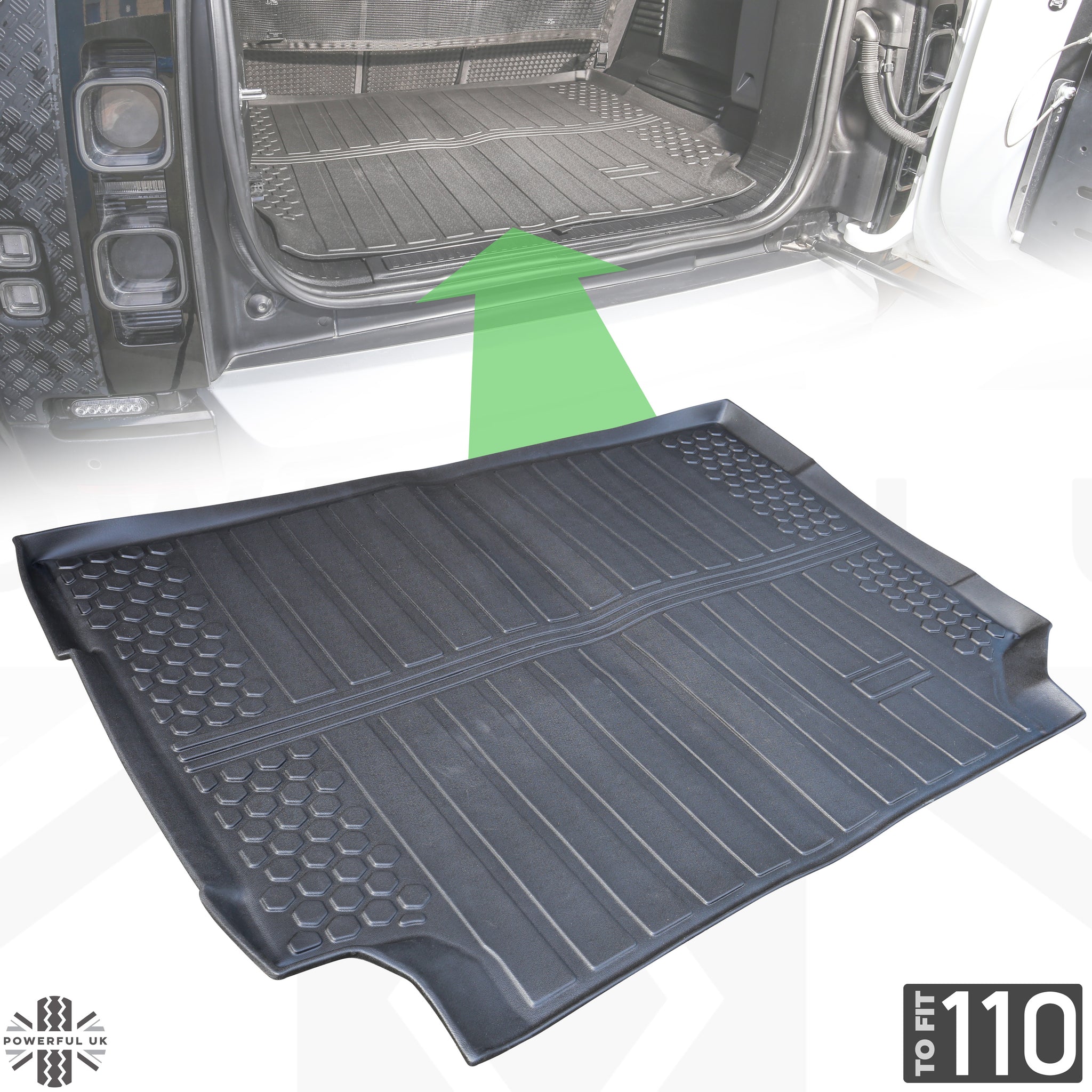 Semi-Rigid Rubber Boot Liner for Land Rover Defender L663 (110 models ...