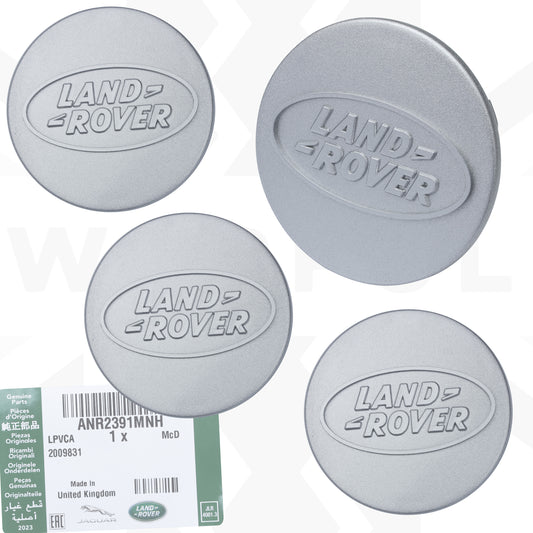 Genuine 4x Alloy Wheel Centre Caps for Land Rover Discovery 1 - Silver