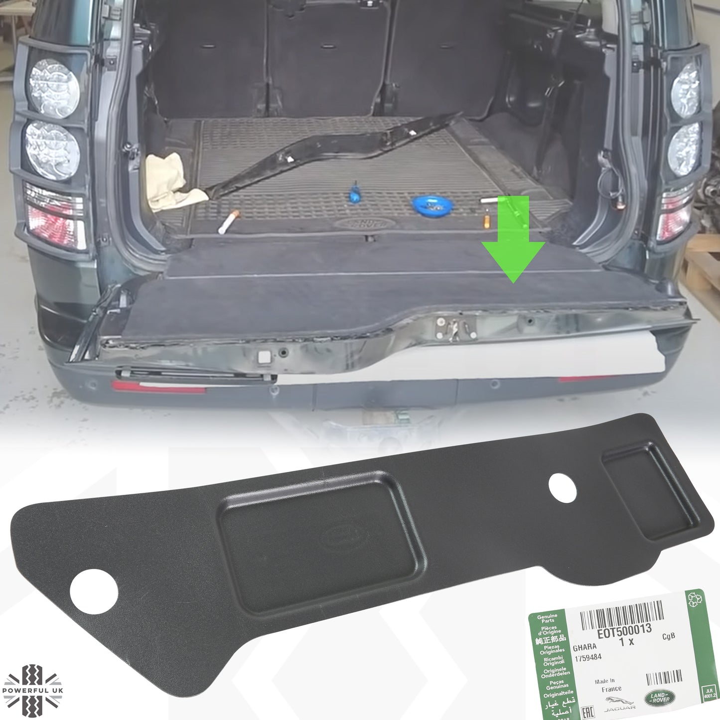 Lower Tailgate Water Shield Panel for Land Rover Discovery 3 & 4