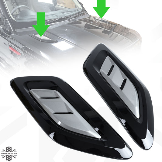 Bonnet Vents for Land Rover Discovery 3/4 - Black & Grey